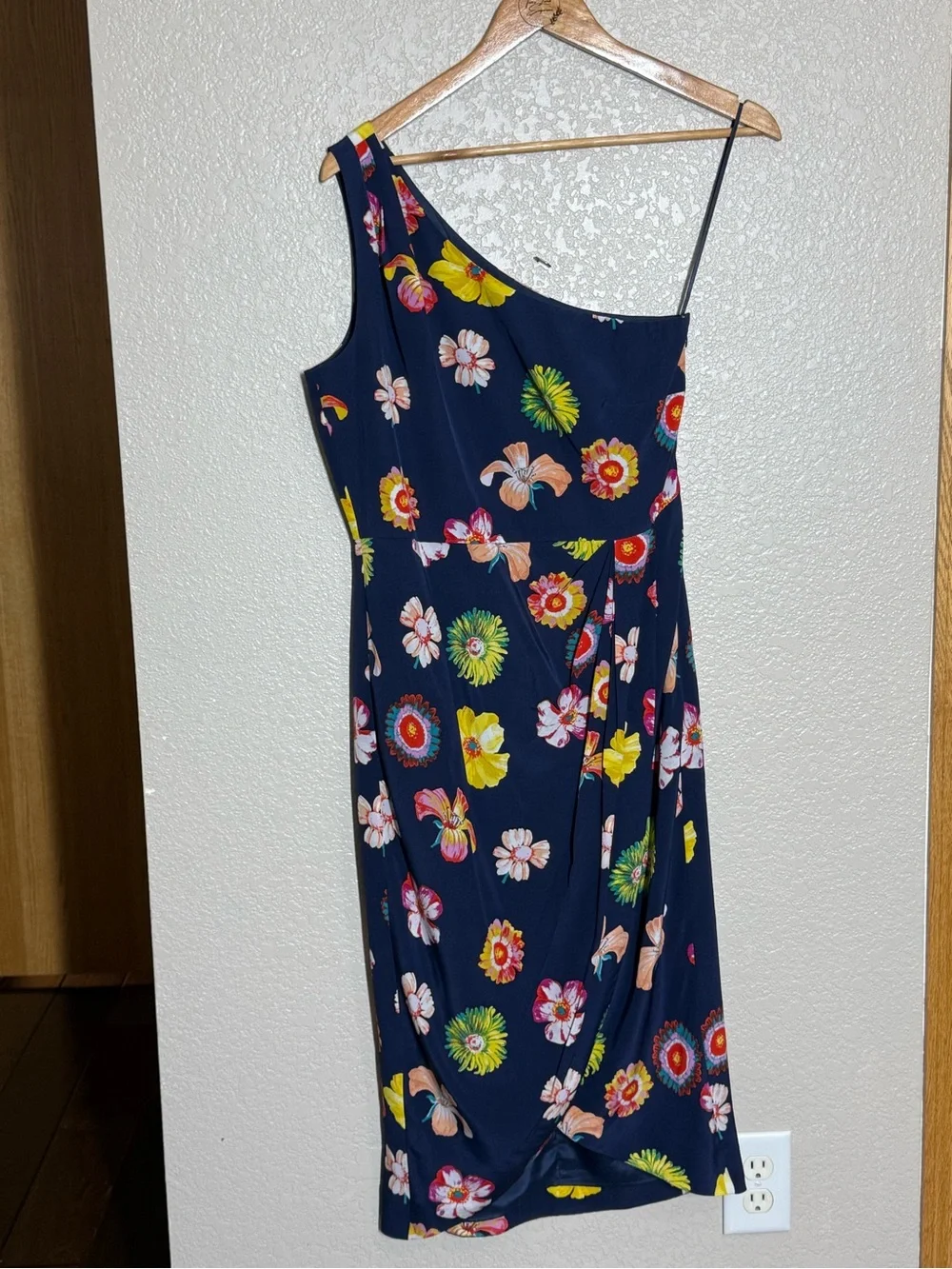 J. Crew silk one shoulder floral dress size 8